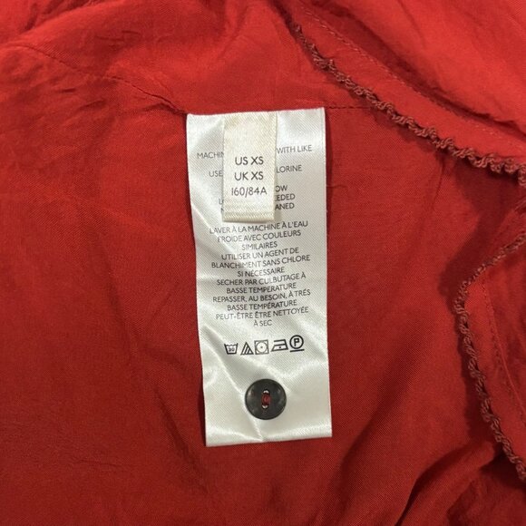 Anthropologie Womens Felipa Tiered Ruffle Midi Dress Red XS Boho - Picture 9 of 11